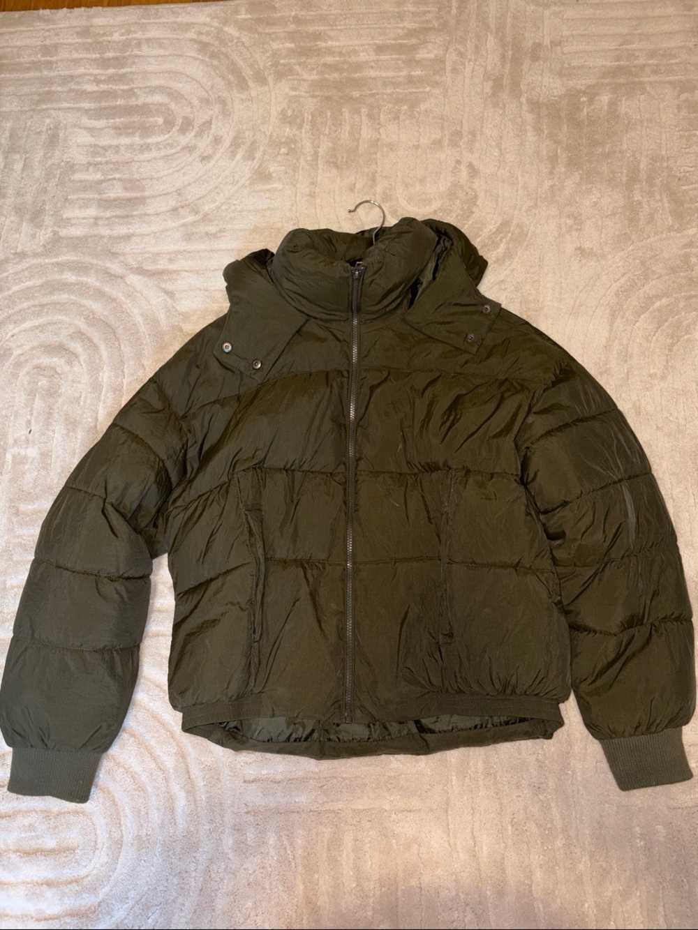 Lucky Brand Olive Green Puffer Jacket - Quilted Coat
